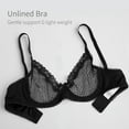 thumbnail image 6 of Varsbaby Women's Sexy Lace Bra Balconette Mesh Underwired Demi Shelf Bra Unlined See Through Bralette, 6 of 9