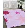 thumbnail image 3 of Ahgly Company Machine Washable Indoor Rectangle Transitional Deep Mauve Purple Area Rugs, 4' x 6', 3 of 7