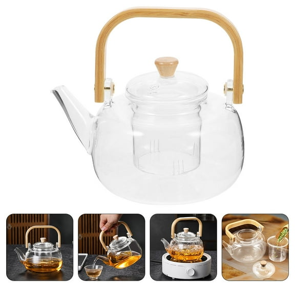 Houderco 1Pack Stove Top Tea Kettle Borosilicate Glass for Home Use