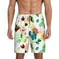 thumbnail image 2 of Rocae Floral Vintage for Men's Soft Sleep Pajama Shorts, Waistband and Pockets, 2 of 9