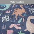 thumbnail image 7 of Dinosaur Chair Seating Cushion Set of 2, Cartoonish Abstract Extinct Animals She-rex Dino Girl, Seat Pads for Office with Anti-slip Backing, 16"x16", Dark Indigo and Multicolor, by Ambesonne, 7 of 7