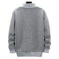 thumbnail image 2 of Innerwin Sweater Jacket Color Block Men Outwear Party Long Sleeve Casual Coat Light Grey XL, 2 of 3