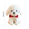 thumbnail image 3 of CSSAD 2025 New 8-inch Simulating Puppies with Red Bow, Pet Dog Plush Doll White Teddy Dog, Children's Birthdays Holiday Gift Boys and Girls Toys, 3 of 6