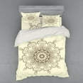 thumbnail image 2 of Ambesonne Leaf Bedding Set 3 Pcs, Oriental Lace Motif Pattern, Twin XL, Seal Brown Cream, 2 of 3