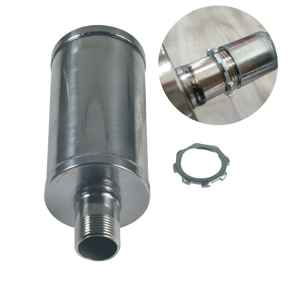 Mini Bike Exhaust Muffler Pipe with 3/4" Threaded For Mb200 GX160 GX200 196CC 212CC CT200U Mini Bike,Silver