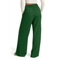 thumbnail image 3 of WULMLEO Wide Leg Sweatpants for Women Fleece Lined Baggy Sweat Pants Comfy Airport Travel Outfits Athletic Joggers Dark Green 2XL, 3 of 6