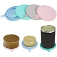 thumbnail image 3 of 4 Pack Can Covers and 4 Pack Pet Spoons Set,Universal Silicone Can Lids for Pet Food Cans 1 Fit 3 Standard Size Dog and Cat Can Tops Cover (Round), 3 of 8