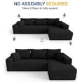 thumbnail image 4 of Koby Home Oversized Modern Modular Sectional Sofa with Deep Seating and No Assembly, Charcoal Gray/Beige/Green, 4 of 9
