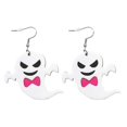 thumbnail image 1 of Halloween Earrings Black Skull Design Dangle Earrings Goth Punk Style Acrylic Jewelry Halloween Ornaments For Women Girls, 1 of 5