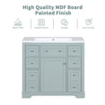 thumbnail image 5 of 36" Bathroom Vanity without Sink, Modern Bathroom Cabinet Base with One Cabinet and Six Drawers, Solid Wood Bathroom Cabinet for Bathroom, Green, 5 of 9