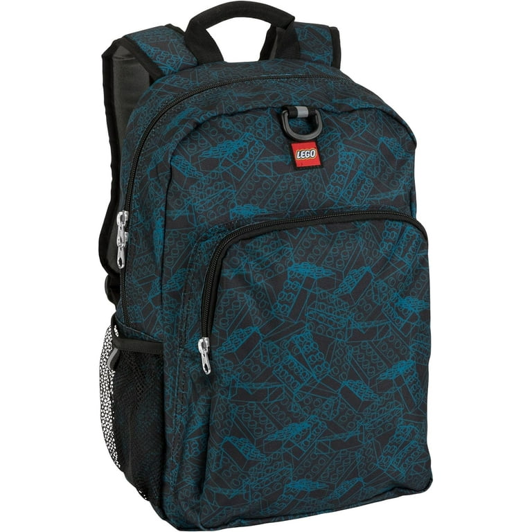 LEGO Heritage Classic Kids School Backpack Bookbag for Travel On The Go Back to School Boys and Girls with Adjustable Padded Straps and Fun patterns Blue Print Walmart