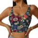 thumbnail image 1 of Balery Adventure Camping Badge Sujetadores deportivos con espalda cruzada para mujer, acolchados, sin costuras, de alto impacto, ideales para yoga, gimnasio, entrenamiento y fitness.-X-Large, 1 of 8