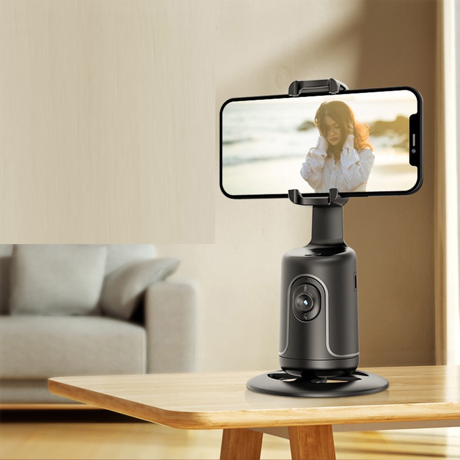 Support De Téléphone Avec Suivi Automatique Du Visage 360° - Pour Live, TikTok, Vlog (rose, Batterie 2200mAh) - 9
