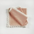 thumbnail image 4 of Fingercraft Cloth Napkin, Soft Quality Cotton Linen Blend Fabric, Dinner Napkins with Premium White Lace, 6 Pack, 20”x20” Pink, 4 of 8