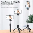 thumbnail image 4 of Palo de Selfie con Luz de Relleno, Soporte para Transmisión en Vivo, Trípode Plegable, Bluetooth, Telescópico Largo, Accesorios para Teléfonos Móviles, 4 of 5