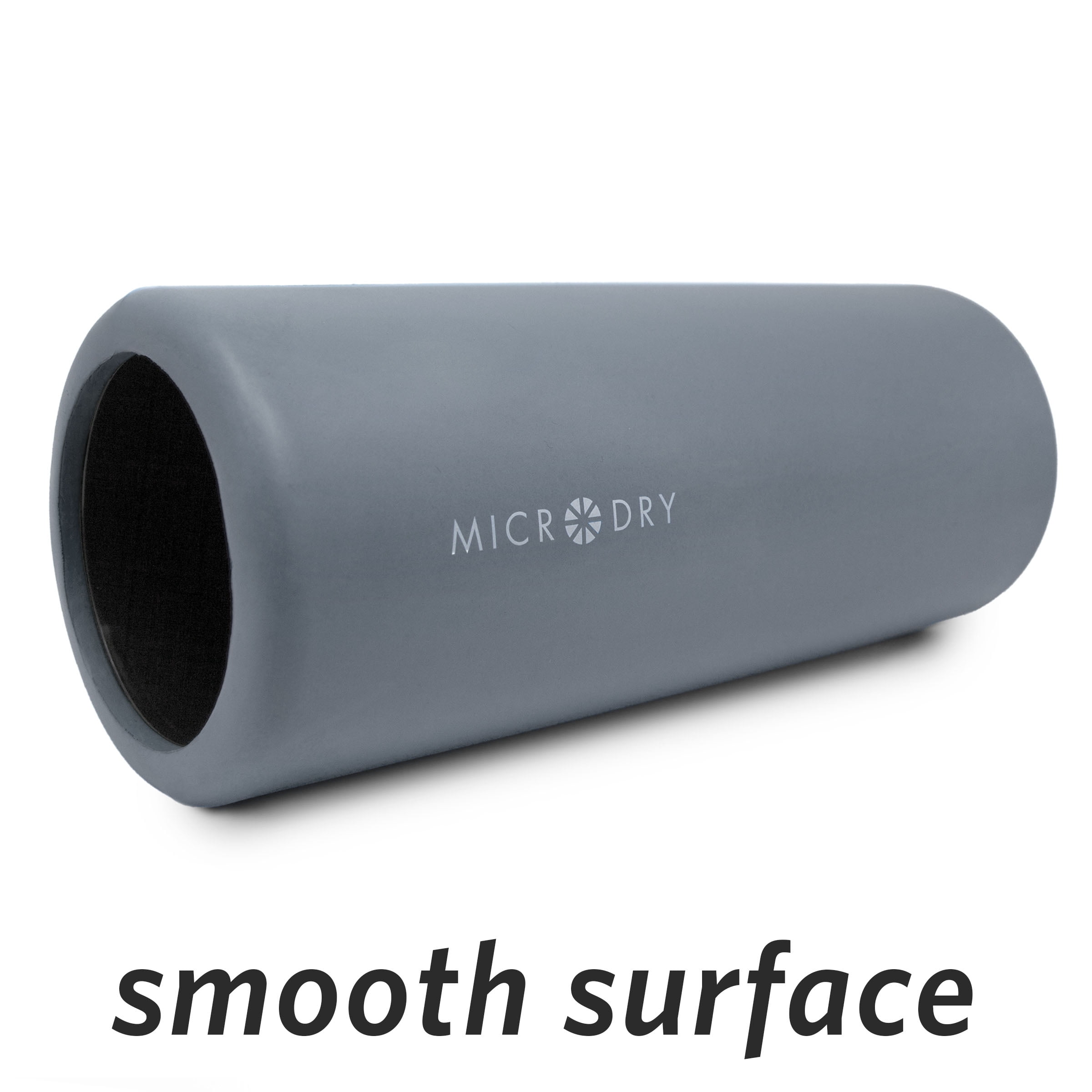 Microdry Fitness Foam Roller for Muscle Relief, Firm, 13" x 5.3", Light Gray