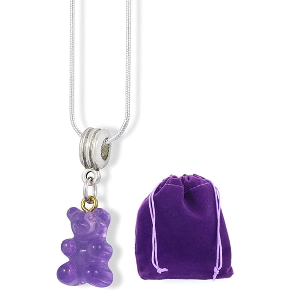 Gummy Bear Charm Snake Chain Necklace