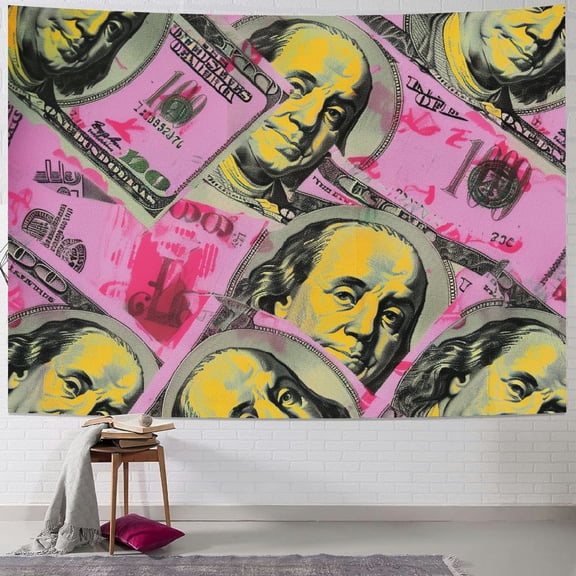 Autua Money Art Pop Art Tapestry Wall Hanging Unique Style Graphic Tapestries Home Wall Decor Art for Living Room Bedroom Apartment Farmhouse Dorm 40x30inch