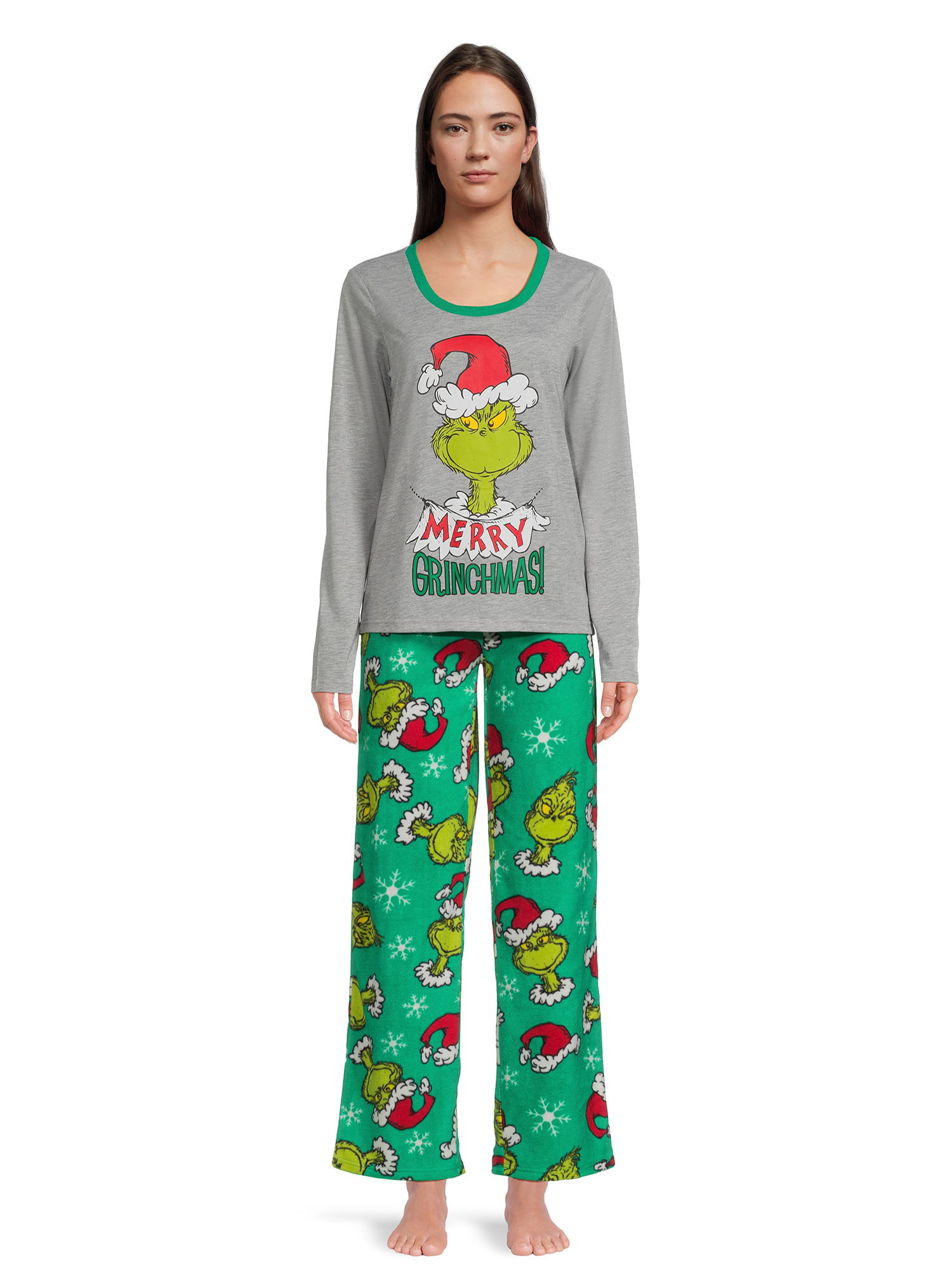 Dr. Seuss The Grinch Matching Family Pajama Sets, 2-Piece, Women's ...