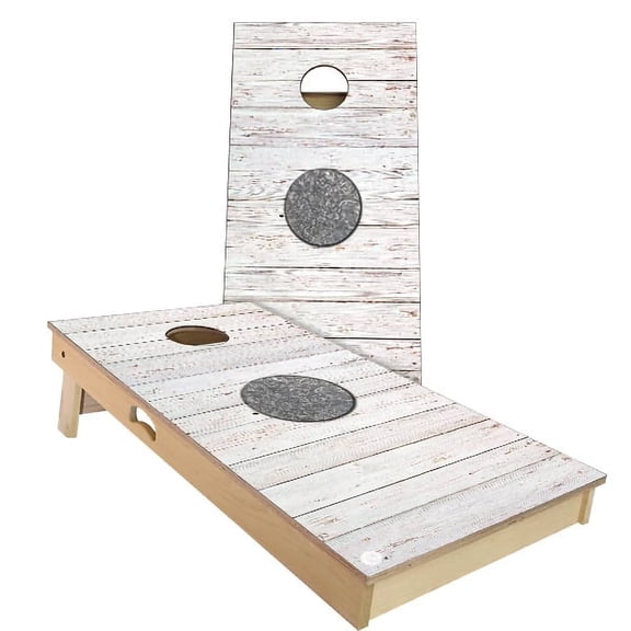 Skip's Garage | Japan Flag Rustic Cornhole Board Set | Includes Boards & Bags | Choose Your Size & Accessories