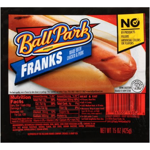 Ball Park Bun Size Smoked White Turkey Franks, 14 oz