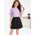 thumbnail image 2 of Eltusu Boys Athletic Shirts, Active Crew Neck Cotton Breathable Short Sleeve T-Shirts Purple Size 10-12 T, 2 of 8