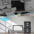 thumbnail image 3 of Juego de 2 Caja Organizadora De Archivos Portátil Con Tapa,Organizador de Documentosde Lino,Caja Archivero Plegables con Riel Deslizante Suave Para Carpetas y Archivadores Para El Hogar, 3 of 8