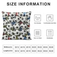 thumbnail image 5 of BANET  Letter H Throw Pillow Cushion Cover, Soccer Balls Arrangement Game Day Theme Abstract Composition with Uppercase H, Zippered Double-Side Digital Print Decor 12x12in, 5 of 5