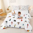 thumbnail image 3 of Manfei Outdoor Sport Queen Comforter Set, Rustic Fishing Lover Comforter Sets Queen, White, Reversible, 3pcs, 1 Comforter and 2 Pillowcases, 3 of 7