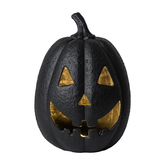 My Texas House Halloween Jack-o'-Lantern Tabletop Decoration, Black, 13"