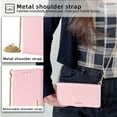 thumbnail image 5 of Allytechgroup Wallet Phone Case for Google Pixel 6, PU Leather Cards Slots RFID Blocking Flip Cover Metal Strap Hand Wrist Shockproof Stylish Case for Women Girls, Pink, 5 of 8