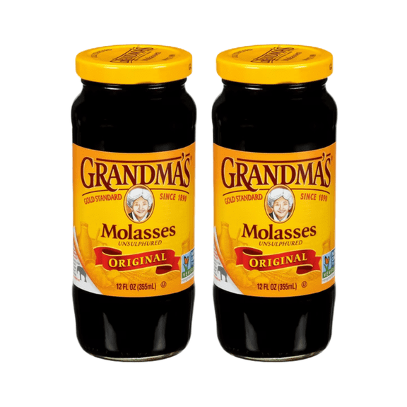Grandma's Original Molasses, Unsulphured, 12 fl oz Jar (Pack of 2)