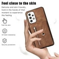 thumbnail image 2 of RFID BLOCKING Wallet Case for Samsung Galaxy A53 5G with Card Holder, Zipper Pocket Kickstand Function Shockproof Purse Phone Cover with Removable Shoulder Strap & Wrist Strap, Brown, 2 of 10