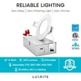 thumbnail image 3 of Luxrite 3 inch Ultra Thin LED Recessed Light with J-Box 8W 5 Color Selectable Dimmable 540 Lumens IC Rated 6-Pack, 3 of 8