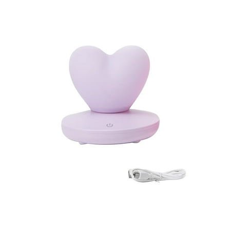 

Night Light Valentine s Day USB Rechargeable Heart Shaped Bedroom Touch Dimmable