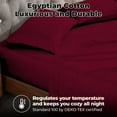 thumbnail image 4 of BNM Egyptian Cotton 400 Thread Count Sheet Set, California King Size, Burgundy, 4 of 7