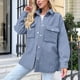thumbnail image 1 of Chaquetas y abrigos casuales de manga larga sin capucha para mujer, chaqueta de forro polar de manga larga para otoño e invierno, sudaderas casuales, abrigo de mujer con forro grueso, 1 of 8