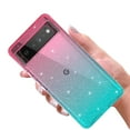 thumbnail image 3 of Google Pixel 6 Pro Case, Rosebono Hybrid Glitter Sparkle Transparent Colorful Gradient TPU Skin Cover Case For Google Pixel 6 Pro (Blue/Pink), 3 of 4