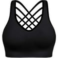 thumbnail image 3 of Sujetadores deportivos con tirantes acolchados para mujer: tops deportivos para yoga, running y fitness, 3 of 6