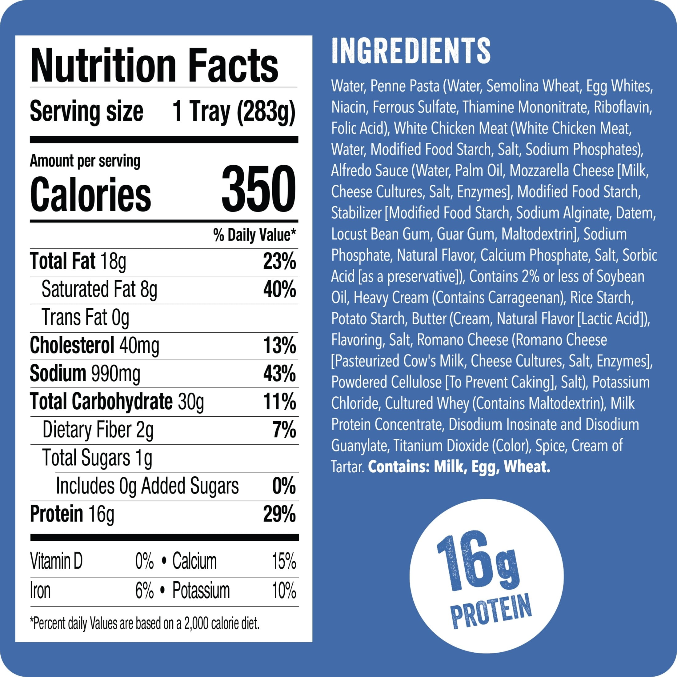 (6 pack) HORMEL COMPLEATS Chicken Alfredo, Shelf-Stable, Packaged Meals, 16 grams Protein, 10 oz Plastic Microwaveable Tray