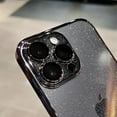 thumbnail image 2 of Designed for iPhone Case,Luxury Electroplated Frame Glitter Sparkle Sparkly Clear Camera Lens Protection Shockproof Protective Cover Phone Case (Black,iPhone 12 Pro), 2 of 5