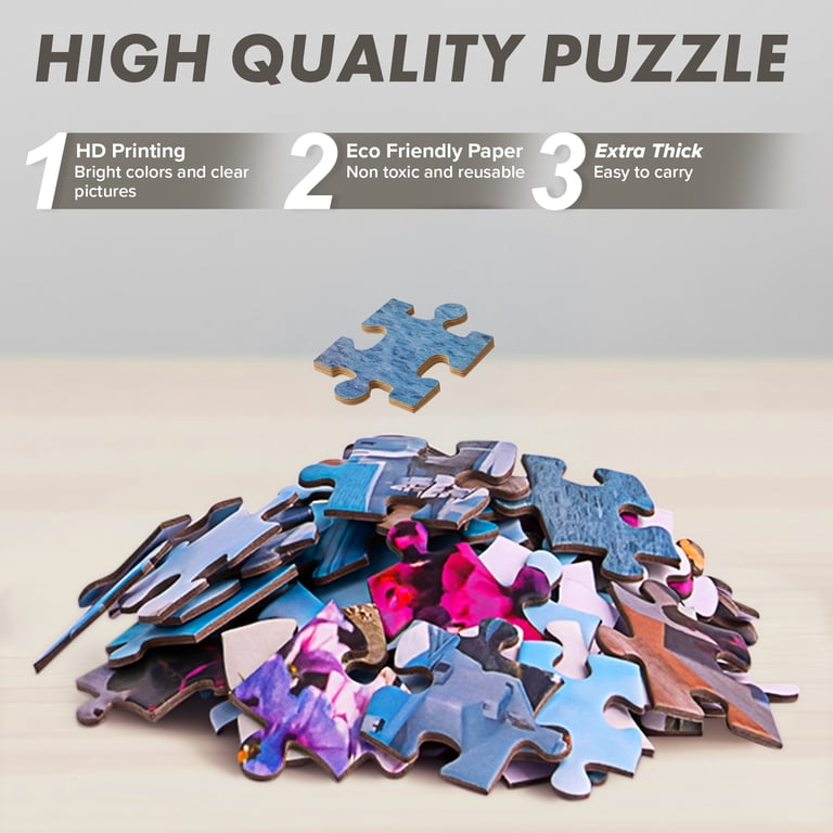 Santorini Pink Sky Puzzle 300 Piece Cylinder Puzzle Box Gift