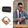 thumbnail image 2 of Estuche de viaje para relojes Uxcell para hombres, estuche de cuero para rollo de reloj, caja de almacenamiento portátil para relojes para Navidad, cumpleaños y aniversario, 2 ranuras (negro), 2 of 7
