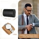 thumbnail image 2 of Estuche de viaje para relojes Uxcell para hombres, estuche de cuero para rollo de reloj, caja de almacenamiento portátil para relojes para Navidad, cumpleaños y aniversario, 2 ranuras (negro), 2 of 7