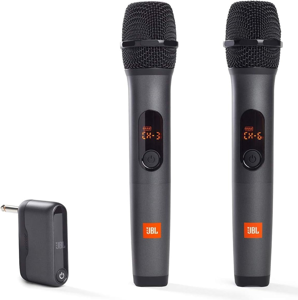 JBL Wireless Two Microphone System with Dual-Channel Receiver, Black Including Winguard Protective Travel Case