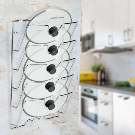 Chiciris Pot Lid Rack Wall Door Mounted Kitchen Cabinet