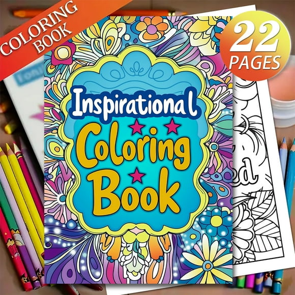 Meitianfacai Adult Coloring Book Stress Relieving Coloring Book Children's Drawing Book Art Picture Book 22 Pages