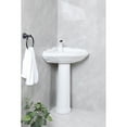thumbnail image 4 of Kingston Brass VPB2710 Venus 27" Ceramic Corner Pedestal Sink (Single Hole), Glossy White, 4 of 7