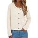 thumbnail image 3 of Suéter PRETTYGARDEN XL Cardigan de Punto Blanco con Botones, 3 of 8