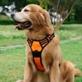 thumbnail image 4 of (Talla S) Arnés para perros naranja, arnés para mascotas sin tirones con 2 clips para correa, chaleco acolchado ajustable para perros, chaleco reflectante Oxford sin asfixia para mascotas con asa de, 4 of 4